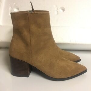 Paolo Camel Suede Ankle Booties